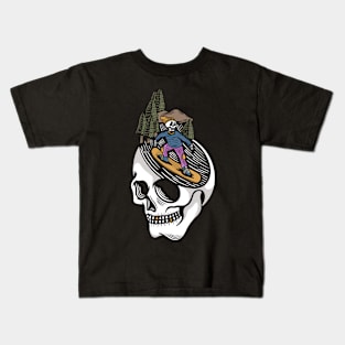 Snowboard skull Kids T-Shirt